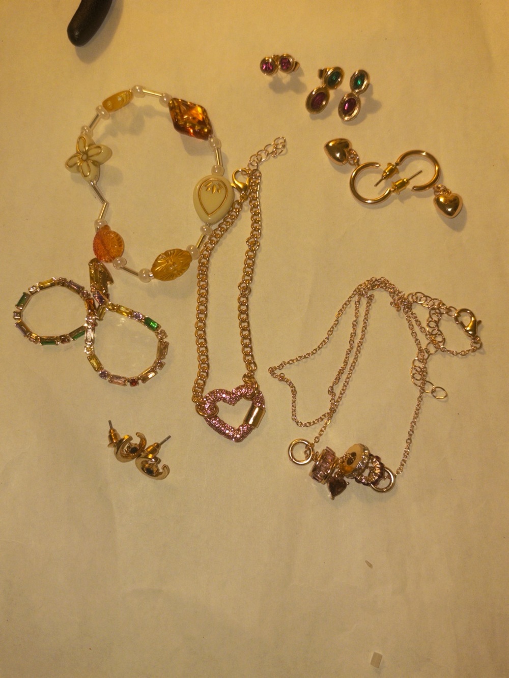 Gold-Tone jewelry set never used